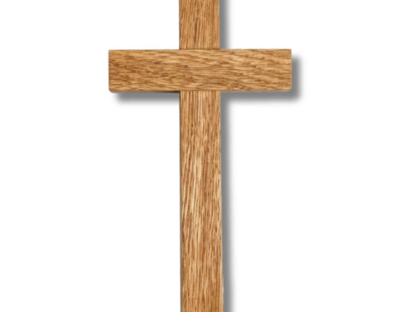 Krzyż do zawieszenia na ścianę dębowy 18x9